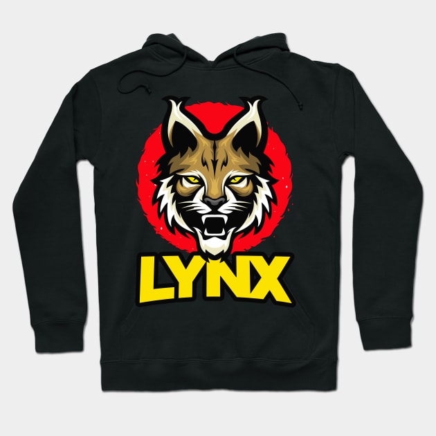 Lynx Big Cat Cats Lover Gift Hoodie by Foxxy Merch